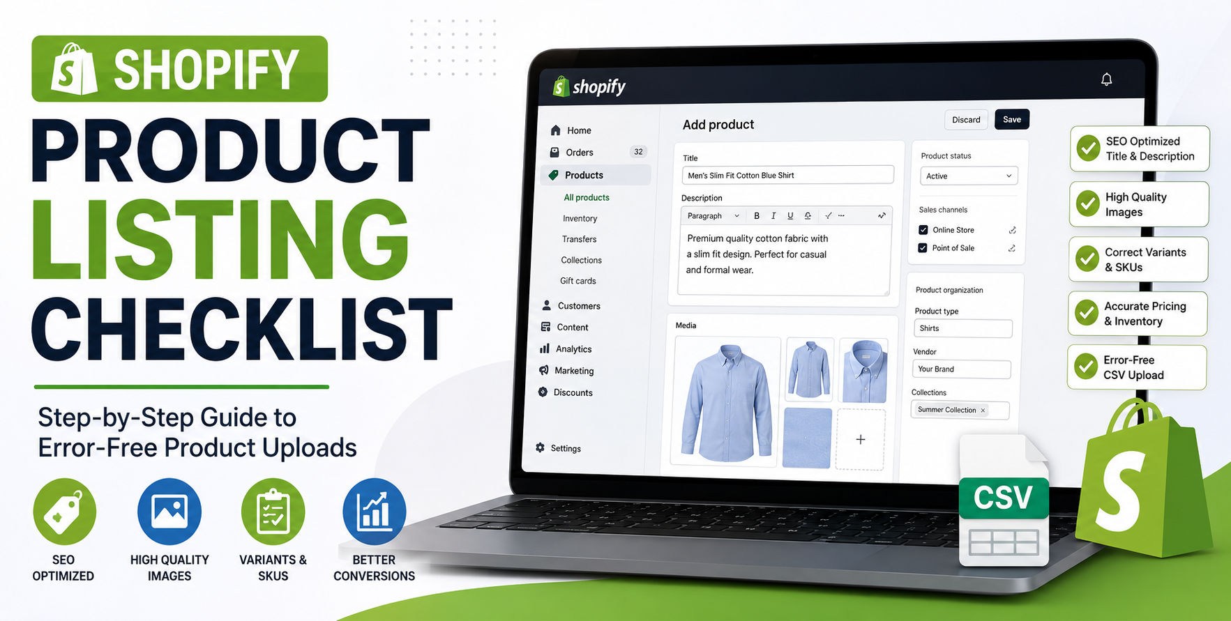 Shopify Product Listing Checklist